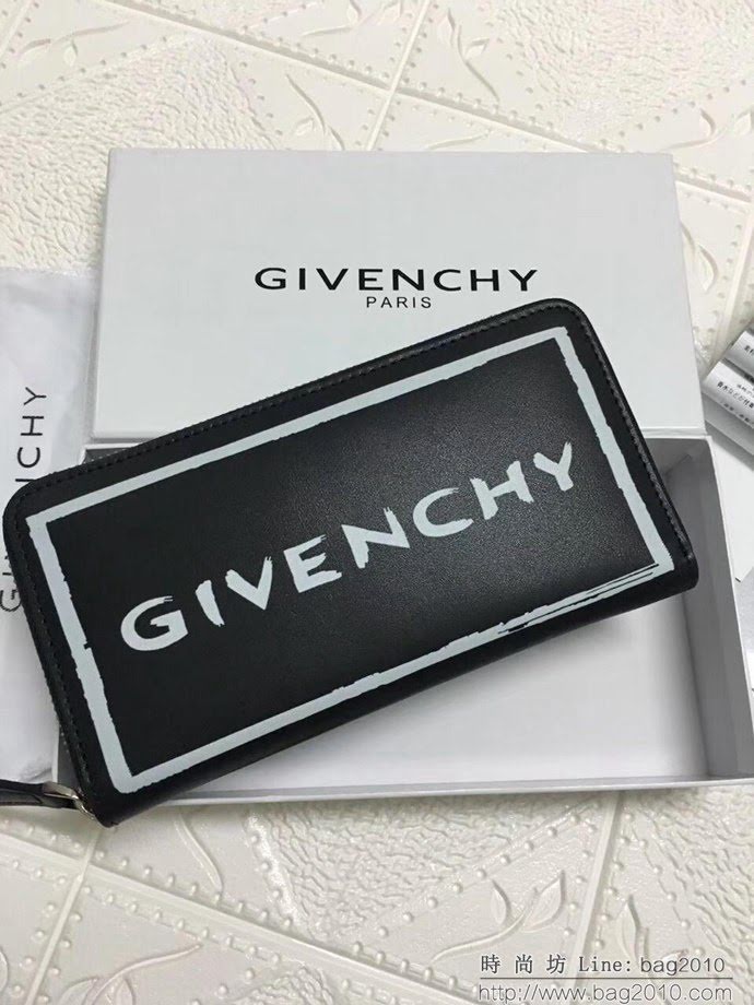 GlVENCHY紀梵希 2018最新 熱賣款式 專櫃品質 頂級進口牛皮 原版五金 拉鏈錢包 091888  tsg1008
